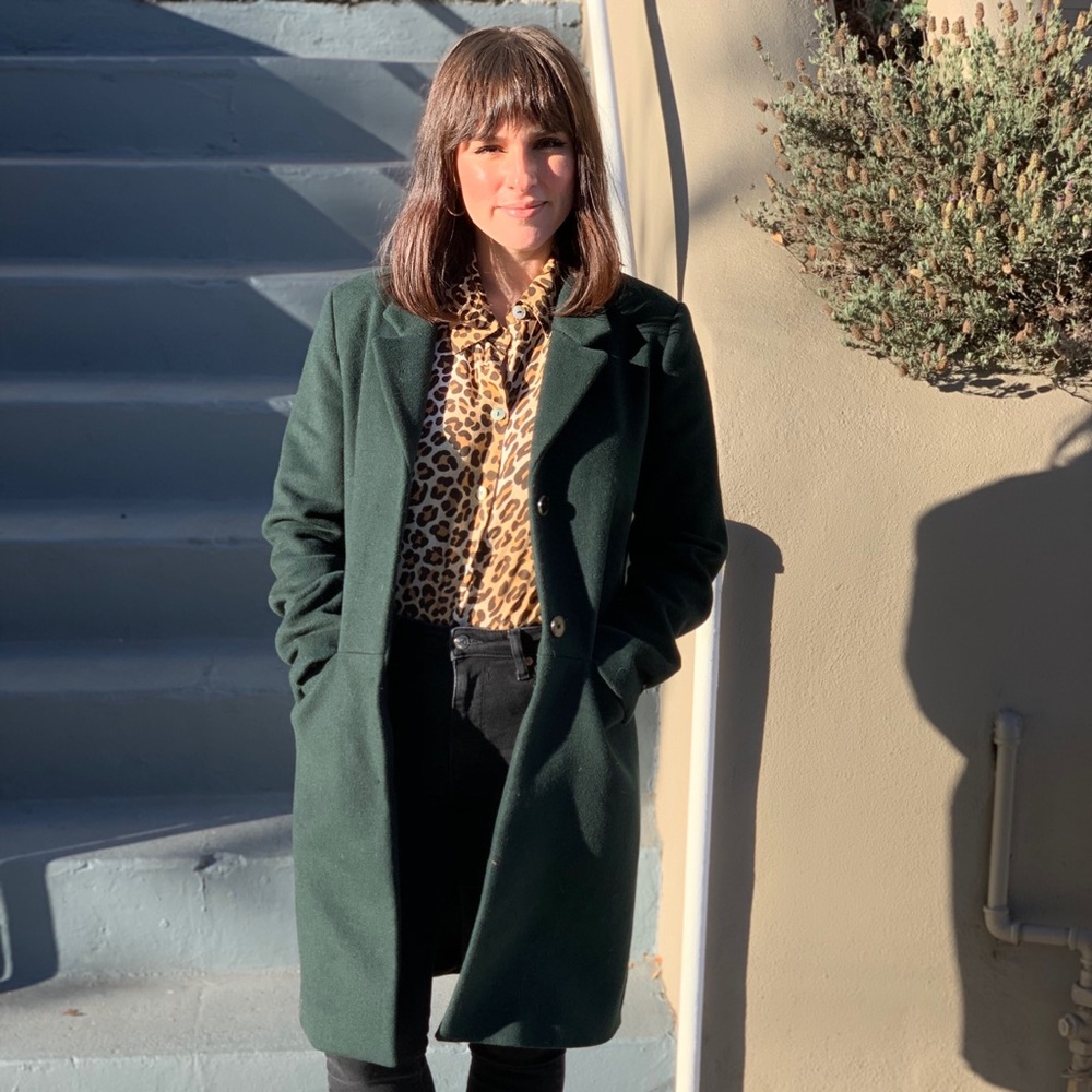 Forest Green Wool Coat